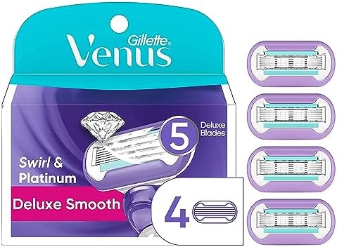 Женские сменные лезвия для бритвы Extra Smooth Swirl, 4 шт., 5 контурных лезвий Gillette Venus