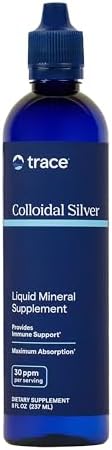 Trace Minerals Colloidal Silver - Liquid Mineral Supplement with Super-Oxygenated Colloidal Silver - Immunity & Overall Health Support - Highly Absorbable Supplement - 8 fl oz (About 24 Servings) Trace Minerals