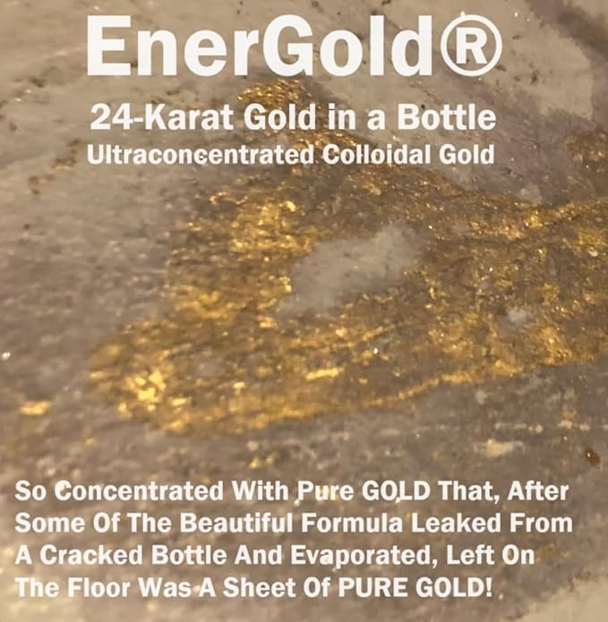 EnerGold® 99.99%-Pure Ultraconcentrated 200-ppm Ruby-Red Colloidal Gold. 16-Oz. Glass Bottle: Deflect Radiation & EMFs (As on Helmets of Astronauts), Repair DNA, Regenerate Pineal Gland,... EnerGold