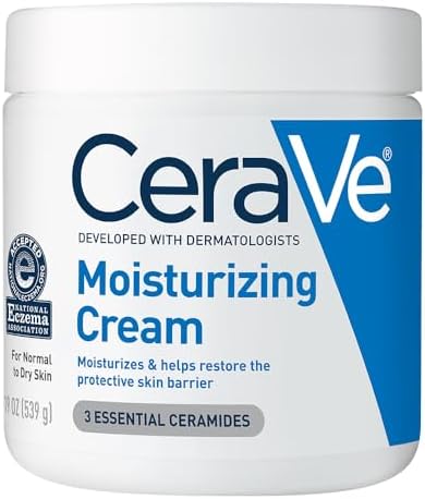 CeraVe Moisturizing Cream and Hydrating Face Wash Trial Combo | 12oz Cream + 3oz Travel Size Cleanser CeraVe