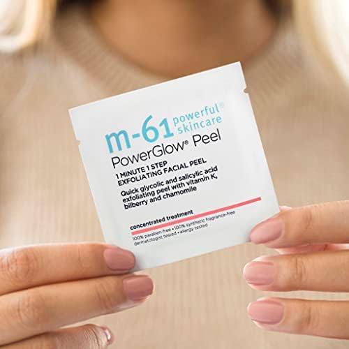 M-61 PowerGlow® Peel- 10 Treatments- 1-minute, 1-step exfoliating glow peel with glycolic, vitamin K & chamomile M-61