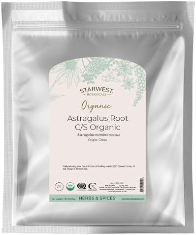 Starwest Botanicals Organic Astragalus Root Cut and Sifted, 1 Pound Bulk Starwest Botanicals