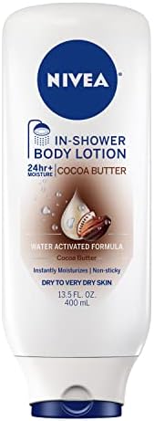 NIVEA Cocoa Butter In Shower Lotion, Body Lotion for Dry Skin, 13.5 Fl Oz Bottle Nivea