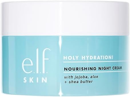 e.l.f. SKIN Holy Hydration! Nourishing Night Cream, Ultra-Hydrating Moisturizer, Infused with Shea Butter, Soothes Skin, 1.76 Oz (Packaging May Vary) E.l.f.