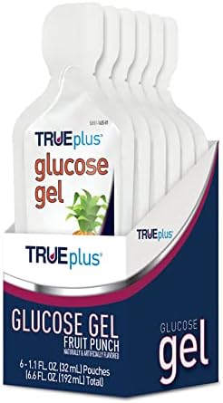 TRUEplus® Glucose Gel, Fruit Punch Flavor - Gel Pouch - 6 Pack TRUEplus