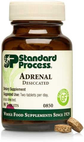 Standard Process- Adrenal Desiccated / Adrenal Support for Energy Production, Immune System Function and Adrenal Health, Gluten Free, 90 Tablets (Таблетки) Standard Process Inc.