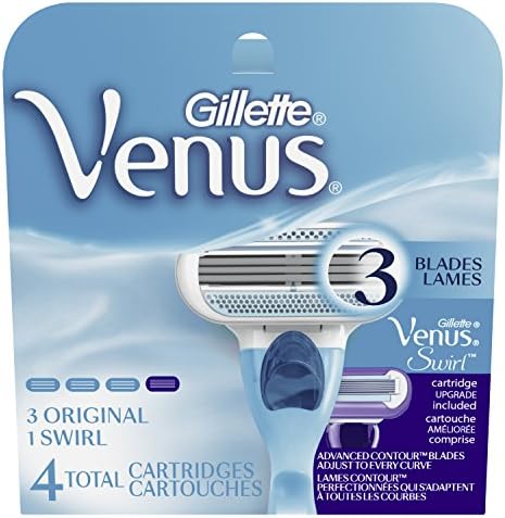 Gillette Venus Original + Gillette Venus Swirl Women's Razor Blades - 4 Refills Gillette Venus