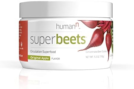 HumanN SuperBeets Beetroot Powder (Порошок) - Nitric Oxide Boost for Blood Pressure, Circulation & Heart Health Support - Non-GMO Superfood Supplement - Black Cherry Flavor, 30 Servings (Порции) humanN