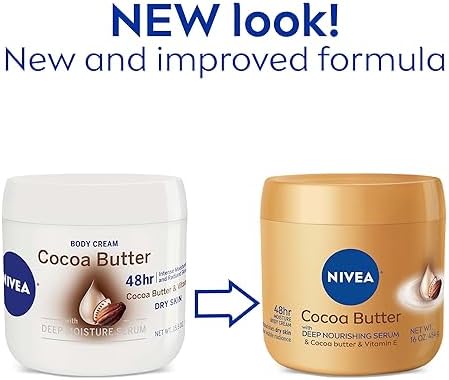 NIVEA Cocoa Butter Body Cream with Deep Nourishing Serum, 16 Ounce Nivea