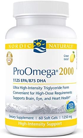 Эффективное рыбье масло ProOmega 2000 с лимонным вкусом 2150 мг Омега-3 - 60 капсул Nordic Naturals