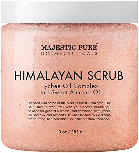 MAJESTIC PURE Arabica Coffee Scrub with Dead Sea Salt | All Natural Exfoliating Body Scrub for Skin Care, Stretch Marks, Acne, Cellulite | Body Scrub Exfoliator Reduce the Spider Veins, Eczema | 10 Oz MAJESTIC PURE