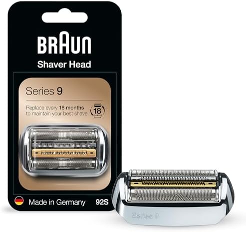 Braun Series 9 Electric Shaver Replacement Head - 92S - Compatible with all Series 9 Electric Razors 9290cc, 9291cc, 9370cc, 9293s, 9385cc, 9390cc, 9330s, 9296cc Braun