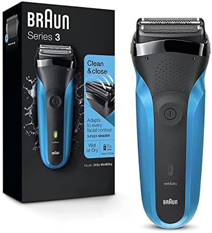 Braun Electric Razor for Men, Series 3 310s Electric Foil Shaver, Rechargeable, Wet & Dry Braun