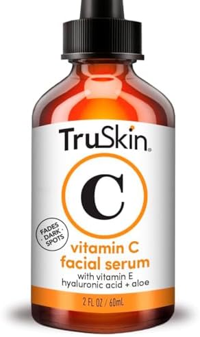 TruSkin Vitamin C Serum – Anti Aging Facial Serum with Vitamin C, Hyaluronic Acid, Vitamin E & More – Brightening Serum for Dark Spots, Even Skin Tone, Eye Area, Fine Lines & Wrinkles, 1 Fl Oz TruSkin