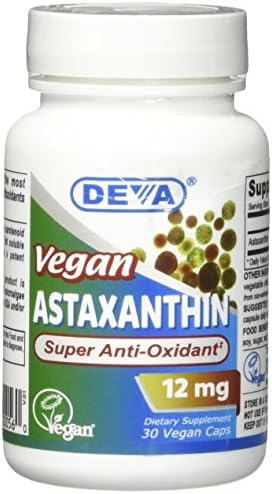 Deva Nutrition Deva Vegan Astaxanthin Veg Capsules (Вегетарианские капсулы), 12 mg, 30 Count Deva Vegan