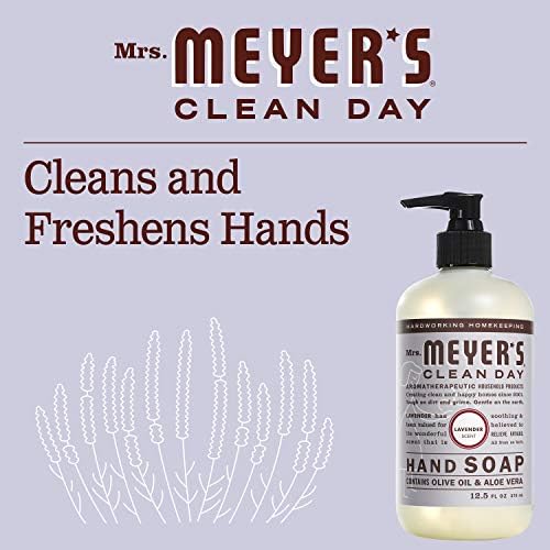 Жидкое мыло для рук с ароматом лаванды, 12,5 унций (упаковка из 6 штук) Mrs. Meyer's Clean Day