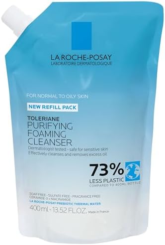 La Roche-Posay Toleriane Purifying Foaming Facial Cleanser, Oil Free Face Wash for Oily Skin and for Sensitive Skin with Niacinamide, Pore Cleanser Won’t Dry Out Skin, Unscented La Roche-Posay