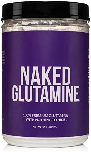 Pure L-Glutamine Made in The USA - 200 Servings (Порции) - 1,000g, 2.2lb Bulk, Vegan, Non-GMO, Gluten and Soy Free. Minimize Muscle Breakdown & Improve Protein Synthesis. Nothing Artificial Naked Nutrition