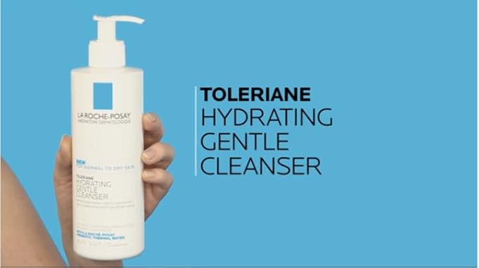 La Roche-Posay Toleriane Hydrating Gentle Face Cleanser | Hydrating Facial Cleanser With Niacinamide + Ceramides | Daily Face Wash For Dry Skin To Normal Skin | Sensitive Skin Tested | Fragrance Free La Roche-Posay