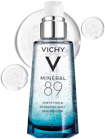 Vichy Mineral 89 Fortifying & Hydrating Daily Skin Booster | Pure Hyaluronic Acid Serum For Face | Plumps & Hydrates | Repairs Skin Barrier| Lightweight Moisturizing Gel | Fragrance Free & Oil-Free Vichy