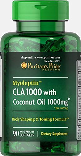 Myoleptin CLA 1000 с кокосовым маслом - 90 капсул Puritan's Pride