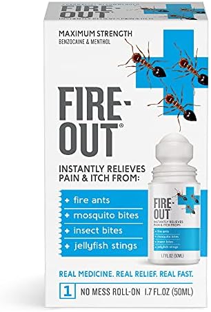 Instant First Aid Pain Relief from Fire Ant Stings and Bug Bites, 1.7 Ounce Roll-On Fire Out