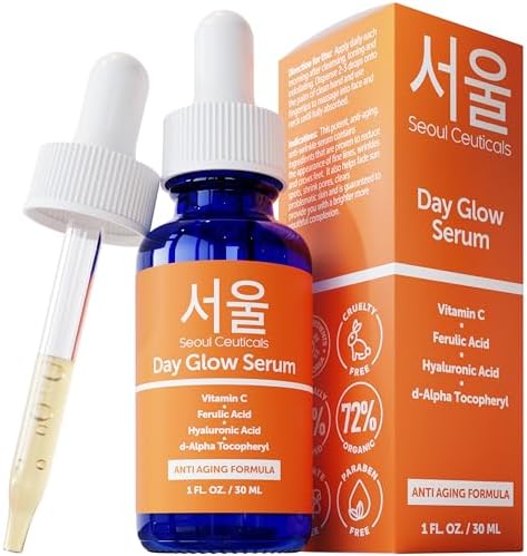 SeoulCeuticals Korean Skin Care 20% Vitamin C Hyaluronic Acid Serum + CE Ferulic Acid - Potent Anti Aging, Anti Wrinkle Korean Beauty 1oz SeoulCeuticals