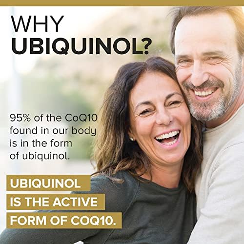 Qunol Ubiquinol CoQ10 200mg Softgels (Мягкие капсулы), Powerful Antioxidant for Heart and Vascular Health, Essential for Energy Production, Natural Supplement Active Form of CoQ10, 60ct Softgels Qunol