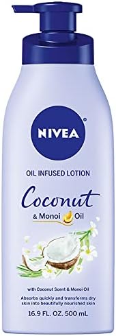 Nivea Lotion Oil-Infused Vanilla/Almond Oil 16.9 Ounce Pump (500ml) Nivea