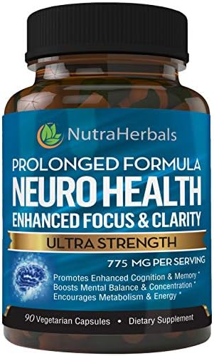 Brain Booster Supplement -"90 Day Supply"- Nootropics Mental Clarity, Memory & Focus. Scientifically Formulated for Prolonged Performance - DMAE, Bacopa Monnieri, Rhodiola Rosea. NUTRAHERBALS