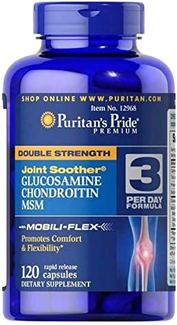 Puritan's Pride Triple Strength Glucosamine Chondroitin with Vitamin D3 Caplets, 80 Count Puritan's Pride