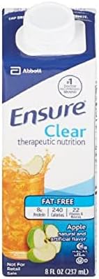 Ensure Clear Apple Flavor Oral Supplement 8 oz Recloseable Tetra Carton Lot of 6 ABBOTT