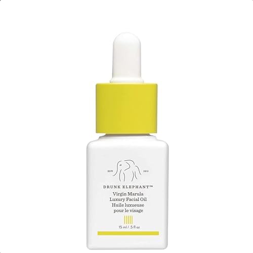 Drunk Elephant Virgin Marula Luxury Facial Oil - Vegan Anti-Aging Skin Care and Face Moisturizer (15 mL / 0.5 Fl Oz) Drunk Elephant