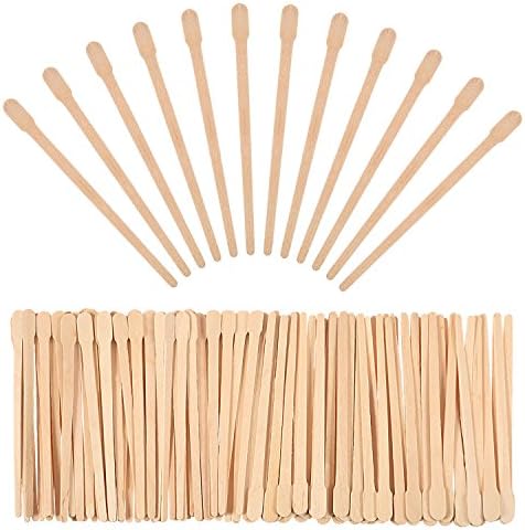 Bememo 500 Pieces Wax Sticks for Hair Removal, Small Wax Spatulas Applicator Wood Craft Sticks for Eyebrow, Lip, Nose Waxing Bememo