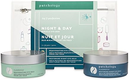 Patchology Night & Day Under Eye Patches (60 Pairs) - Eliminate Dark Circles, Puffy Eyes & Wrinkles - Premium Collagen & Retinol Masks for Brightening, Refreshing, Anti-Aging & Ultimate Hydration Patchology