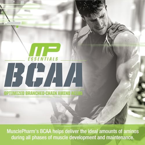 MusclePharm Essentials BCAA Powder (Порошок), Pre & Post Workout Recovery Drink, Supports Muscle Recovery & Energy Production, Essential Amino Acids Supplement, 30 Servings (Порции), Blue Raspberry Flavor Muscle Pharm