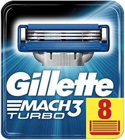 Лезвия для мужских станков Mach3 Turbo, 8 шт., с тремя лезвиями DuraComfort Gillette