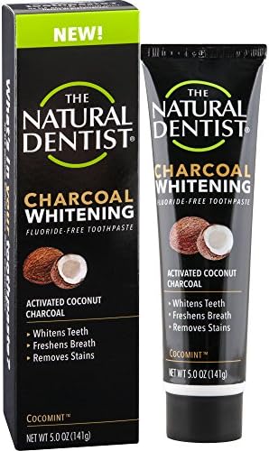 The Natural Dentist Charcoal Whitening SLS-Free Toothpaste, Cocomint, 5 Ounce Tube The Natural Dentist