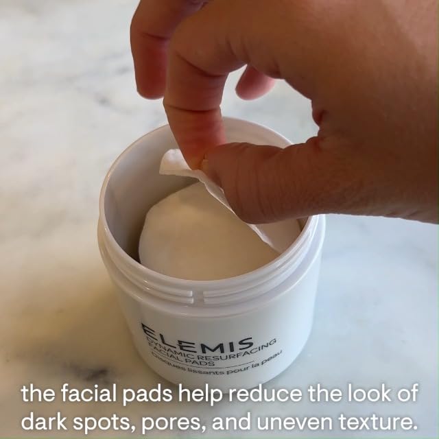 ELEMIS Dynamic Resurfacing Facial Pads, Gentle Textured Treatment Facial Exfoliating Pads Elemis