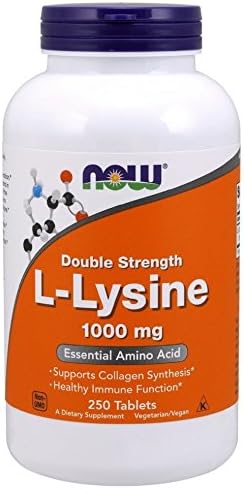 Now L-Lysine 1000 mg Double Strength,250 Tablets (Таблетки) NOW Foods