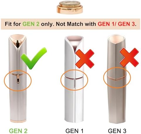 Generation 2 Replacement Heads for Flawless Facial Hair Remover,Replacement Blades for Finishing Touch Flawless Hair Removal Gen 2 Tuokiy