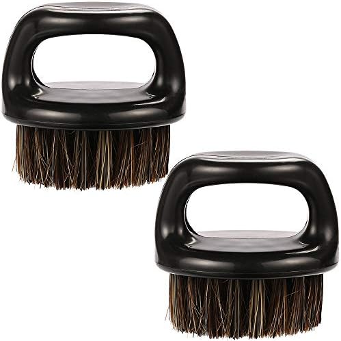 2-Pack Knuckle Brush for Barbers - Borogo Barber Brush for Fades (Essential Tool For Professional Barbering & Grooming Services), Beard Brush Neck Face Duster Brush for Hairdressing Salon Household Borogo