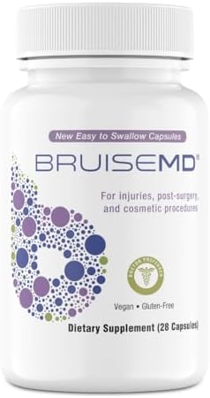 Arnica 1,000mg and Bromelain 500mg 2,400GDU/g Supplement for Bruising and Swelling, Easy to Swallow Capsules (Капсулы) (7-Day Supply) BruiseMD