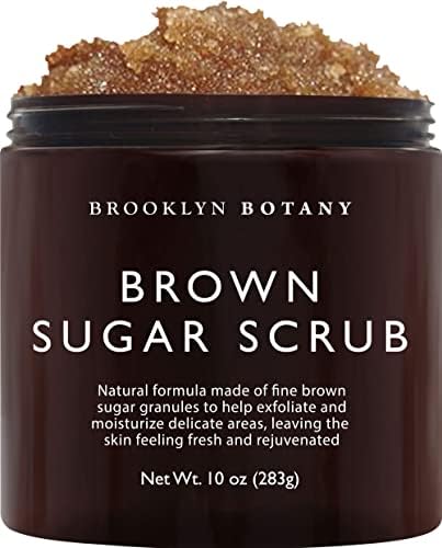 Brooklyn Botany Brown Sugar Body Scrub - Moisturizing and Exfoliating Body, Face, Hand, Foot Scrub - Fights Acne, Fine Lines & Wrinkles, Great Gifts For Women & Men - 10 oz Brooklyn Botany