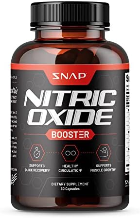 Snap Supplements Nitric Oxide Booster, Support Healthy Blood Circulation, Nitric Oxide Supplements for Men and Women, 60 Capsules (Капсулы) Snap Supplements