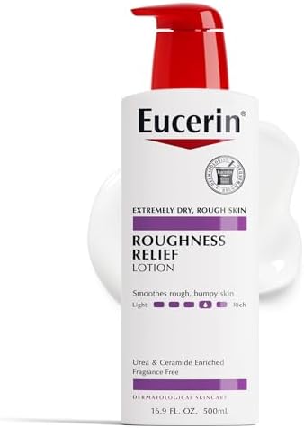 Eucerin Roughness Relief Body Lotion for Extremely Dry, Rough Skin, Urea Enriched Body Moisturizer, 16.9 Fl Oz Bottle Eucerin