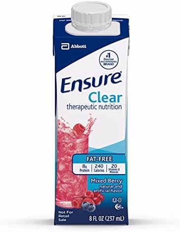 Ensure Clear Mixed Berry, 8 Ounce, New Recloseable Carton - Case of 24 Ensure