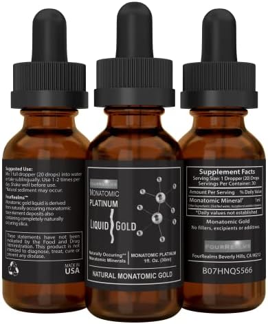 Mono-Atomic ORMUS Gold - Monoatomic Platinum Gold, Monatomic Gold, Orme 1oz - White Powder Gold, Gold, Platinum 3 Leaf Naturals