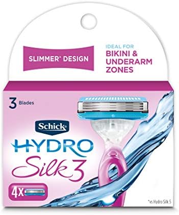 Schick Hydro Silk 3 Razor Blades Refills for Women, 4 Count Schick Hydro Silk