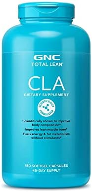 GNC Total Lean CLA | Improves Body Composition & Lean Muscle Tone, Fuels Fat Metabolism & Energy Without Stimulants | Gluten Free | 90 Softgels (Мягкие капсулы) GNC